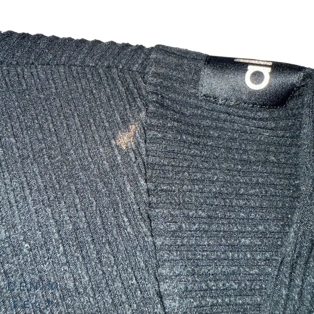 Alo Yoga Muse Hoodie Black Cropped Ribbed Lounge Sweatshirt XS Soft Plush Studio